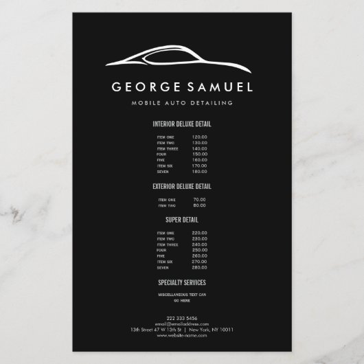 Aangepaste Autoreparatie & Moderne Autodecoratie Flyer (Voorkant)