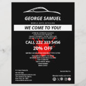 Aangepaste Autoreparatie & Moderne Autodetailing Flyer (Voorkant)