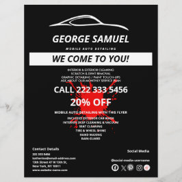 Aangepaste Autoreparatie & Moderne Autodetailing Flyer