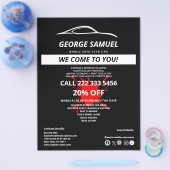 Aangepaste Autoreparatie & Moderne Autodetailing Flyer (Enkel)