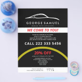 Aangepaste Autoreparatie & Moderne Autodetailing Flyer (Enkel)