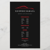 Aangepaste Autoreparatie & Moderne Autodetailing Flyer (Voorkant)