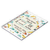 Aangepaste auto's geboorte statistiek pasgeborene  notitieboek (Linkerzijde)