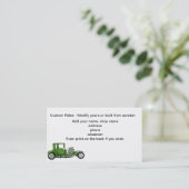 Aangepaste autowinkel visitekaartje (Staand voorkant)