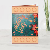 Aangepaste "Autumn Vibes" Vakantie Groet Kaart (Voorkant)