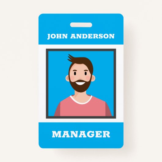 Aangepaste Avatar-naamtag met bewerkbare kleuren Badge (Voorkant)