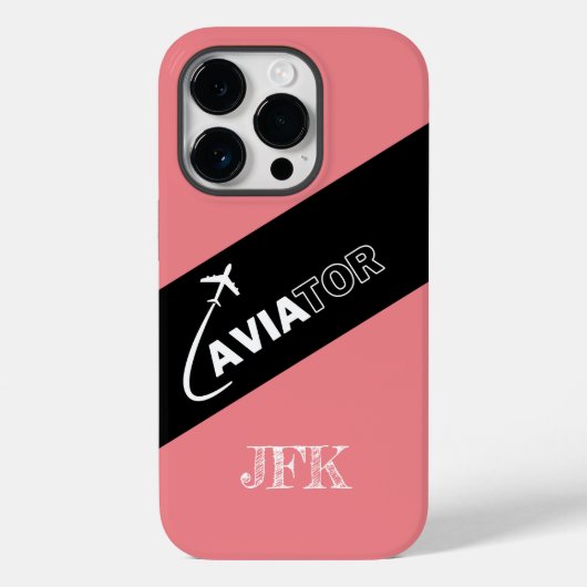Aangepaste Aviator, Vliegtuigen,Modern,Piloot,Luch Case-Mate iPhone Case (Achterkant)