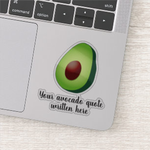 Aangepaste avocado quote laptop sticker sticker