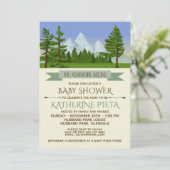 Aangepaste 'Avontuur Begint' Baby Shower Uitnodigi Kaart (Staand voorkant)