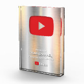 Aangepaste award Play Button display plaque Fotoblokken (Rechts)