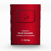 Aangepaste award Play Button display plaque Fotoblokken (Voorkant)