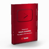 Aangepaste award Play Button display plaque Fotoblokken (Links)