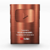 Aangepaste award Play Button display plaque Fotoblokken (Voorkant)