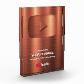 Aangepaste award Play Button display plaque Fotoblokken (Links)