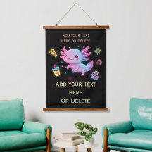 Aangepaste Axolotl Mooie Glowende Feest Muur Tapij