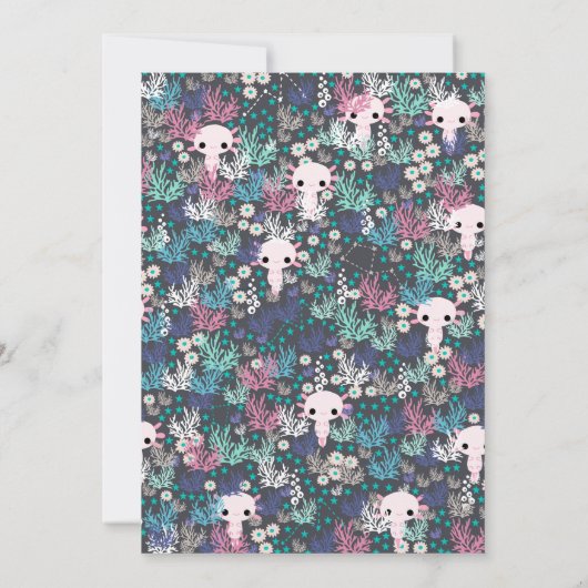 Aangepaste Axolotl Notecards Bedankkaart (Achterkant)