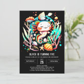 Aangepaste Axolotl Ocean Verjaardag Kaart (Staand voorkant)
