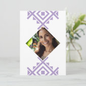 Aangepaste Aztec-foto uitnodiging voor 40ste verja (Staand voorkant)