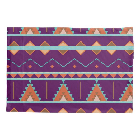 Aangepaste Aztec Geometric Tribe Kussensloop (Achterkant-Links)