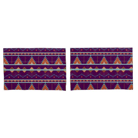 Aangepaste Aztec Geometric Tribe Kussensloop (Voorkant-Set)