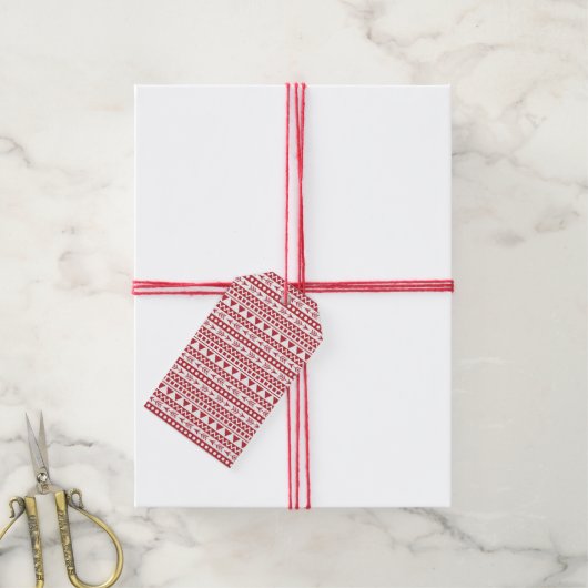 Aangepaste Aztec Pattern-labels Cadeaulabel (Met Touw)