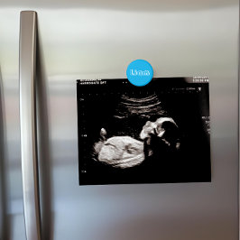 Aangepaste Azure Blue Name Ultrasound Display Koel Magneet