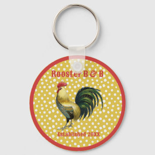 Aangepaste B & B Country Rooster-boerderij  Sleutelhanger