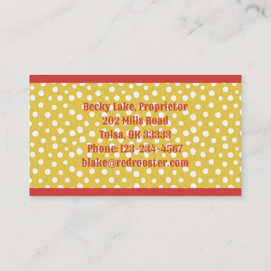 Aangepaste B- en B-landencurve Visitekaartje (Achterkant)