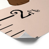 Aangepaste B is voor Beer/Teddy Bear Growth Chart Poster (Hoek)