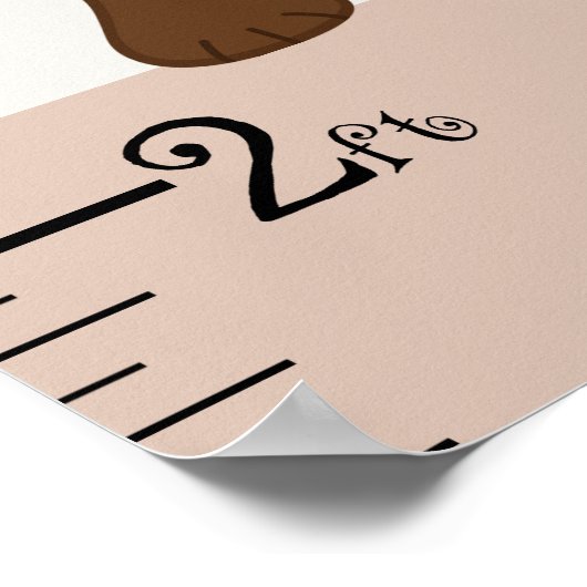 Aangepaste B is voor Beer/Teddy Bear Growth Chart Poster (Hoek)