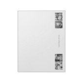 Aangepaste B/W Fotocollage "Name's Posse" Cute Notitieblok (Linkerzijde)