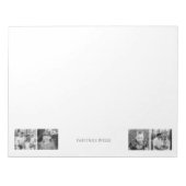 Aangepaste B/W Fotocollage "Name's Posse" Cute Notitieblok (Voorkant)