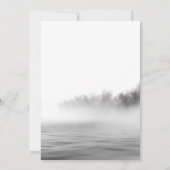 Aangepaste B&W Meer Mist Calligrafie Bruiloft Save The Date (Achterkant)