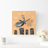 Aangepaste baarheidstijd voor bekkenbekkenbekkenbe vierkante klok (Huis)