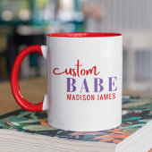 Aangepaste Babe Grappig Gezegde Gepersonaliseerde  Mok