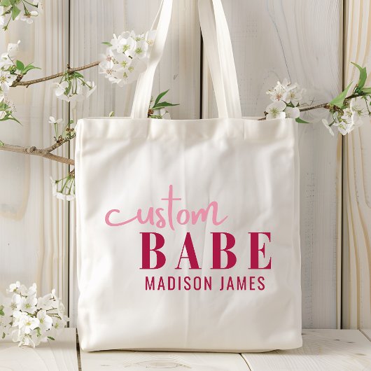 Aangepaste Babe Grappig Gezegde Gepersonaliseerde  Tote Bag