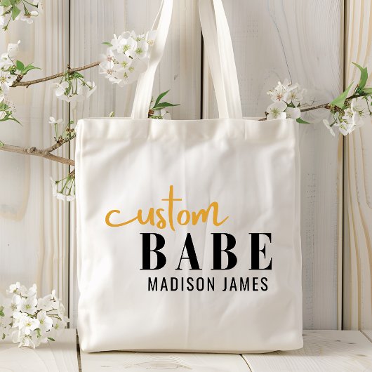 Aangepaste Babe Grappig Gezegde Gepersonaliseerde  Tote Bag