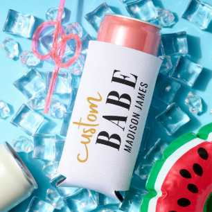 Aangepaste Babe Grappige Spreuk Gepersonaliseerde Seltzer Blikjeskoeler