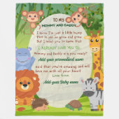 Aangepaste Baby Berichtendekens, Perfect Baby Gift Fleece Deken (Voorkant)