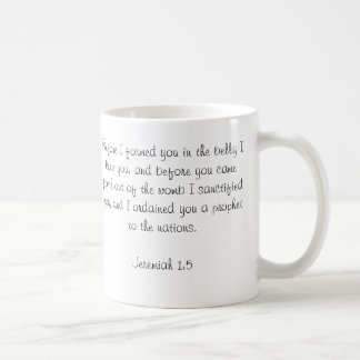 Aangepaste Baby Bijbelversie Foto Mok-Jeremiah 1:5 Koffiemok