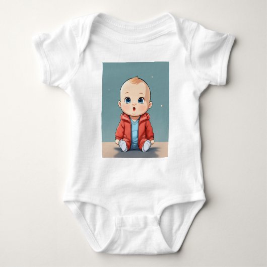 Aangepaste baby-body | Superzachte jersey | Romper (Voorkant)