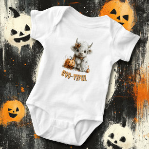 Aangepaste Baby Bodysuit Highland Koe Ghost Pumpki