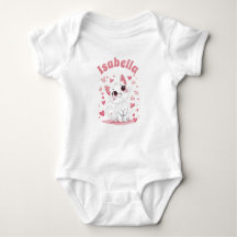 Aangepaste Baby Bodysuit Schattige Cat Cartoon Roz