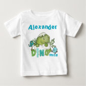 Aangepaste Baby Boy Dinosaur DINO Mite T-shirt (Voorkant)