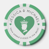 Aangepaste Baby Boy Geboorteaankondiging Gepersona Poker Chips (Voorkant)