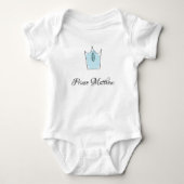 Aangepaste Baby Boy Gift, Prince, Baby Lichaam Romper (Voorkant)