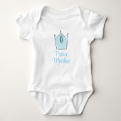 Aangepaste Baby Boy Gift, Prins, Gepersonaliseerd Romper (Voorkant)