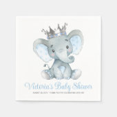 Aangepaste Baby Boy Olifant Baby shower Servet (Voorkant)
