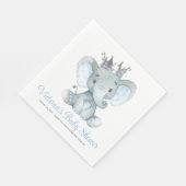 Aangepaste Baby Boy Olifant Baby shower Servet (Hoek)
