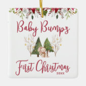 Aangepaste Baby Bump's eerste kerst Keramisch Ornament (Voorkant)